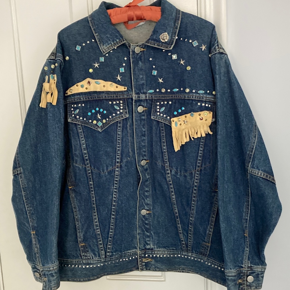 Vintage Jean Jacket, Freego Embellished Denim